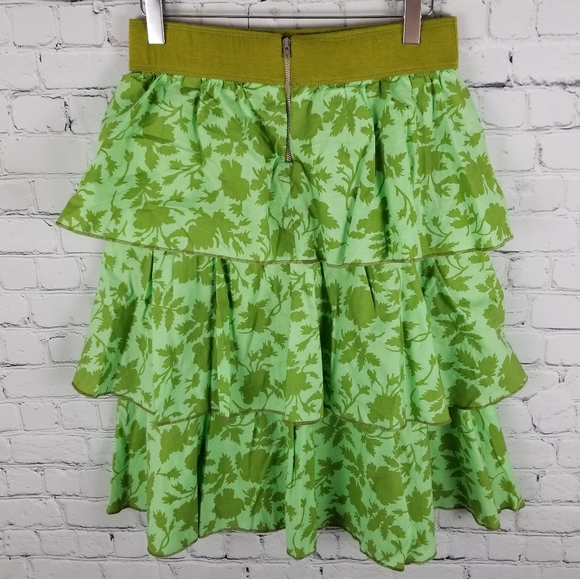 SHABBY APPLE | ruffle three tiered print skirt - Picture 4 of 8